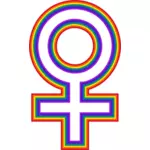 قوس قزح رمز الإناث