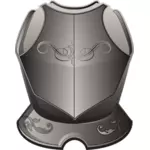 Vectorafbeeldingen van armor borstplaat in grijswaarden