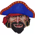 Realistis ilustrasi bajak laut