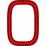 Marco rectangular rojo