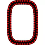 Röd rektangulär ram