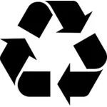 Resirkulere symbol silhuett