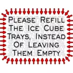 Ice cube note