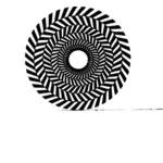 Vectorillustratie van spinnen cirkel optische illusie