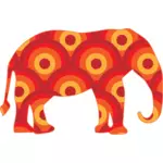 Retro ympyrät elefantti