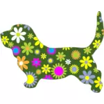 Ретро цветочные собака