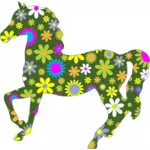 Цветочные лошадь