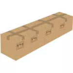 Vetor desenho de 4 caixas de papelão seladas ao lado do outro