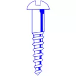 Blue wood screw