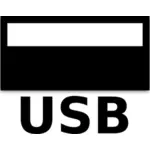 Ilustração em vetor de entrada USB