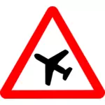 道路标志牌上写飞机
