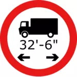 Símbolo de longitud de camión