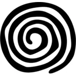 Vektor Rotmagier einer schwarzen Spirale