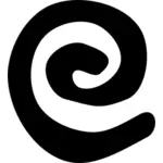 Image vectorielle spirale noir