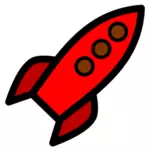 Rode raket tekening afbeelding