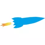 صورة ظلية زرقاء للصواريخ