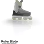 Illustration vectorielle de couleur patins à roues alignées avec shadow