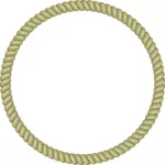 Round rope frame vector image