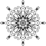 Blommig svart och vit design