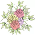 Roses vector drawing