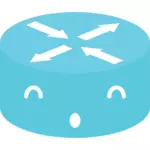 Router-ul albastru emoticon