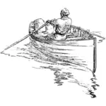 Laki-laki rowing boat