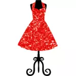 루비 1950 년대 빈티지 드레스