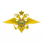 Emblema del vector del Ministerio de asuntos internos de Rusia dibujo