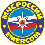 Vector de la imagen del emblema del Ministerio de rescate de emergencia de Rusia