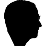 Illustrazione vettoriale silhouette di Steve Jobs