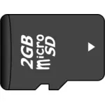 2 Gt microSD-kortin vektorikuva
