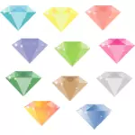 Värikkäitä timantteja