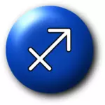 Simbolo blu del Sagittario