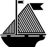 Sail boat silhouette