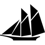 Imagine de silueta barcă cu pânze