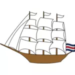 Tekne ve bayrak