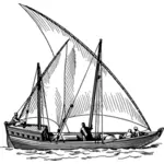Yelken gemi görüntü illüstrasyon