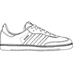 Samba Sepatu sketsa vektor gambar