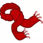 Roter Schal Linie Vektor ClipArt