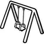 Kid's swing vector illustraties