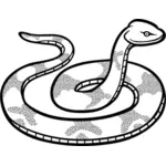 Convolute snake line art vector image