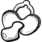 Smoczek dla niemowląt w czarno-biały ilustracja