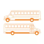 Dessin vectoriel de bus scolaire
