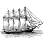 スクーナー船のイメージ