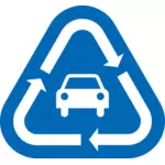 Blaue Symbol für motor