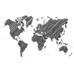 Mapa del mundo de garabatos