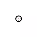 Clock with red  hand vector illustration