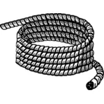Ilustração em vetor lineart preto e branco da corda