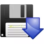 Ícone de disquete download vector