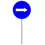 Blå trafikksymbol
